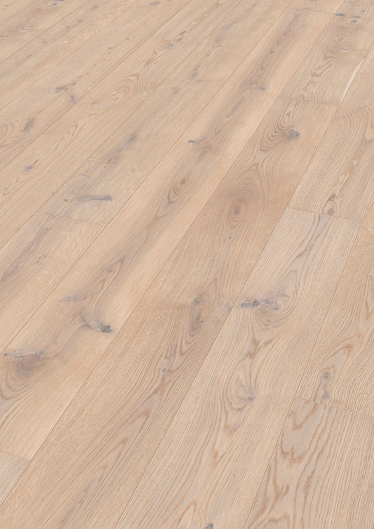 MEISTER | PD 400 | MeisterParkett. longlife | Parkettboden | Eiche authentic cremeweiß | 09017 | gebürstet | ultramattlackiert