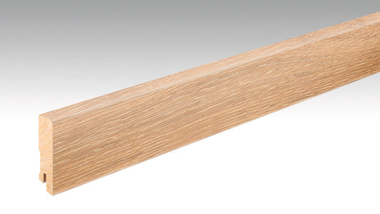 MEISTER | Fußleiste Profil 15 F MK | Echtholzfurnier-ummantelte Profile | Eiche creme gekälkt | 01190