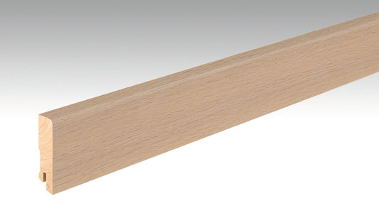 MEISTER | Fußleiste Profil 15 F MK | Echtholzfurnier-ummantelte Profile | Eiche cremeweiß Nature | 01284