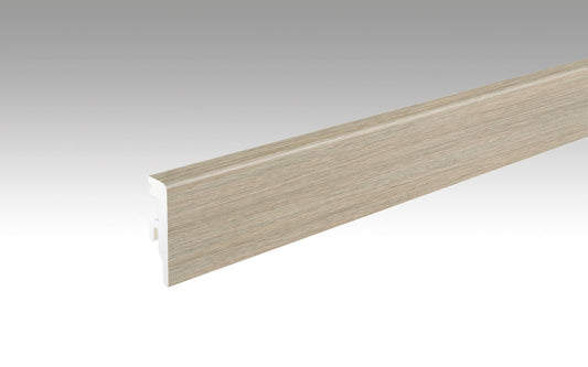 MEISTER | Fußleiste Profil 20 PK Aqua | Laminatfolien-ummantelte Profile | Eiche Baywood | 07404