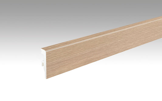 MEISTER | Fußleiste Profil 20 PK Aqua | Laminatfolien-ummantelte Profile | Schlosseiche hell | 06841