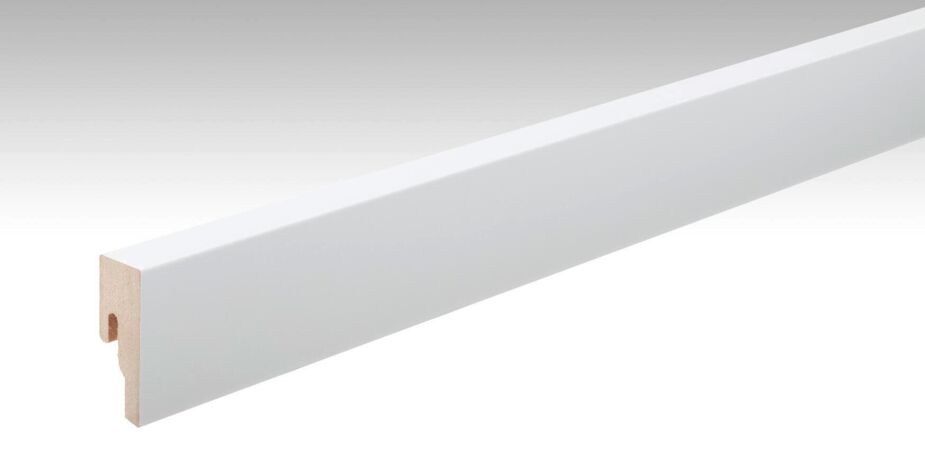 MEISTER | Fußleiste Profil 8 PK | Folien-ummantelte Profile | Weiß DF (RAL 9016) | 02266