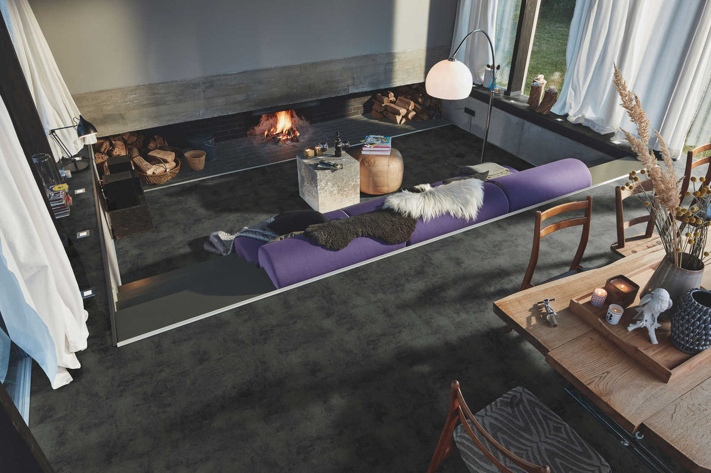 MEISTER | LB 150 | MeisterDesign. laminate | Laminate flooring | Black Rock | 07136 | Stone pore structure