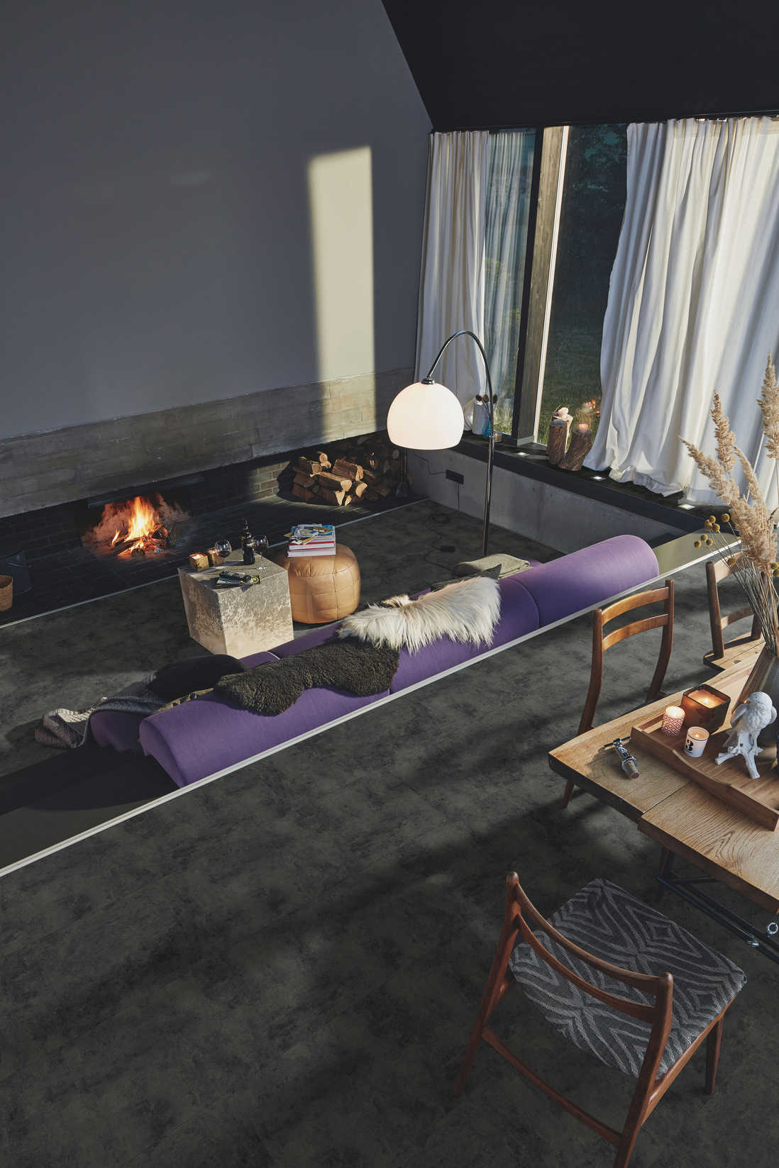 MEISTER | LB 150 | MeisterDesign. laminate | Laminate flooring | Black Rock | 07136 | Stone pore structure