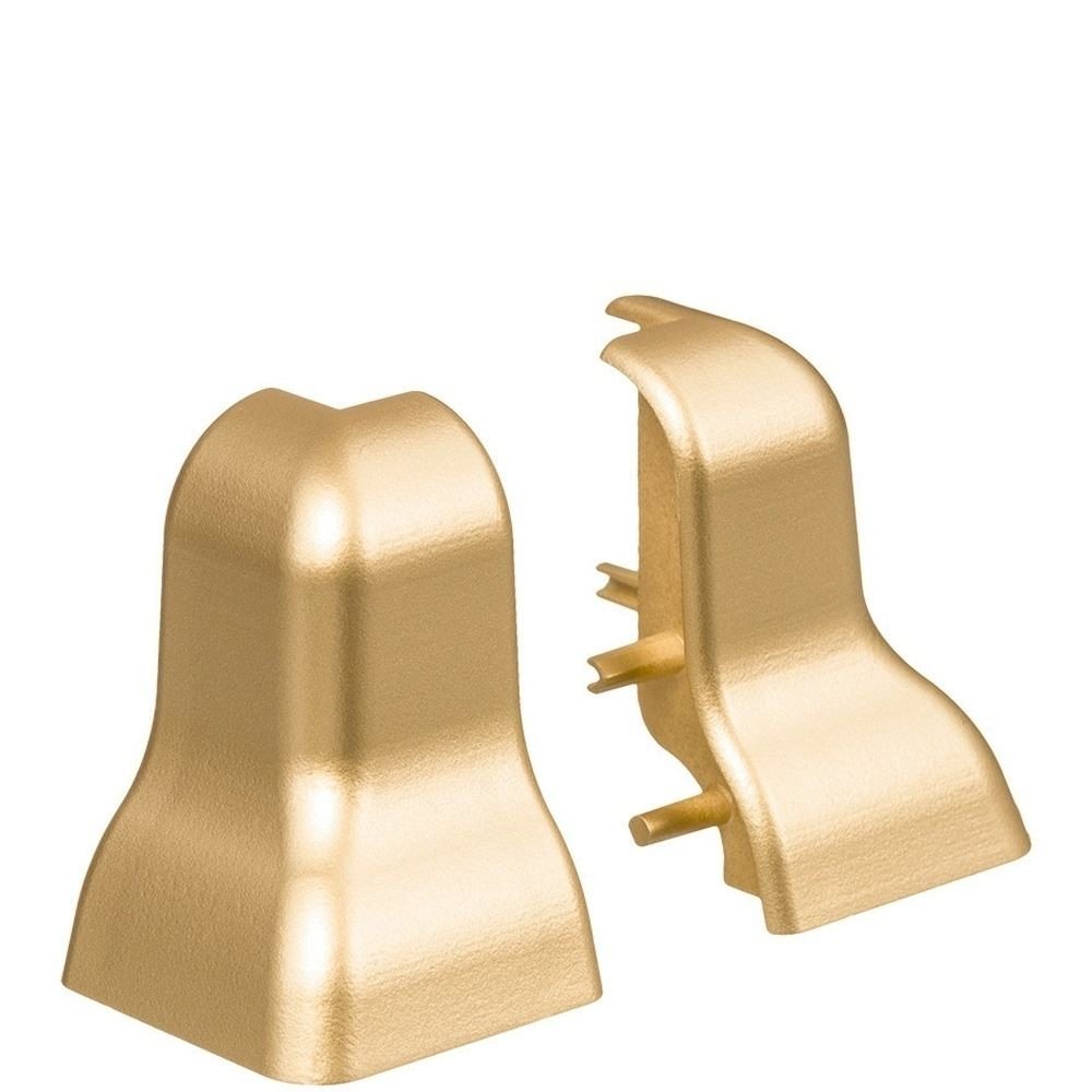 Outside corner plastic for skirting board 19x39mm curved. (2 pcs./pack) gold