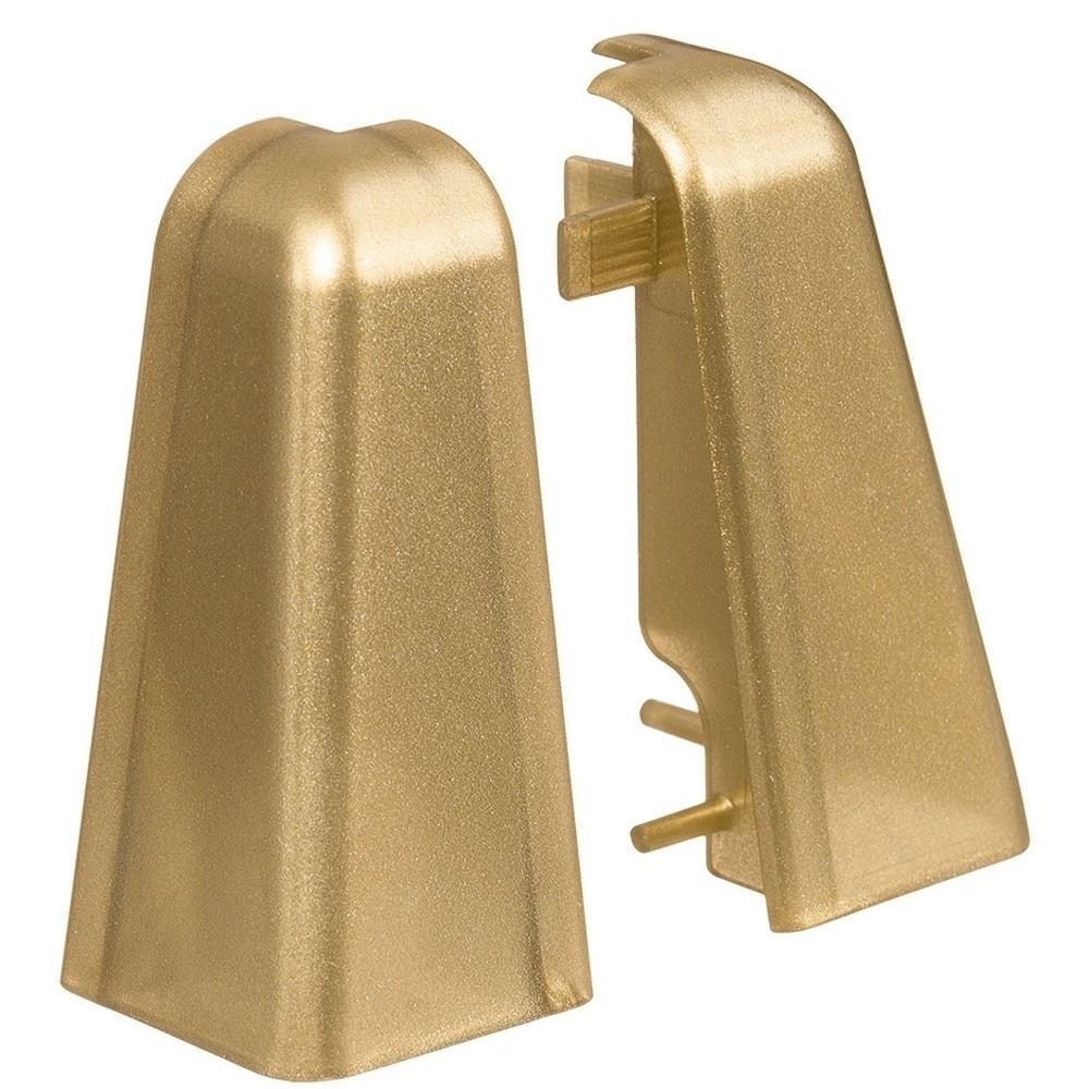 Outside corner plastic for plug-in skirting board 19x58mm (2 pcs./pack) gold