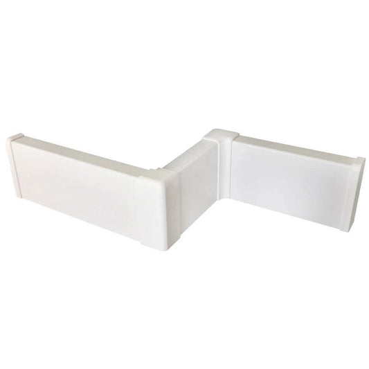 Outside corner plastic for plug-in skirting board 16x58mm (2 pcs./pack) white