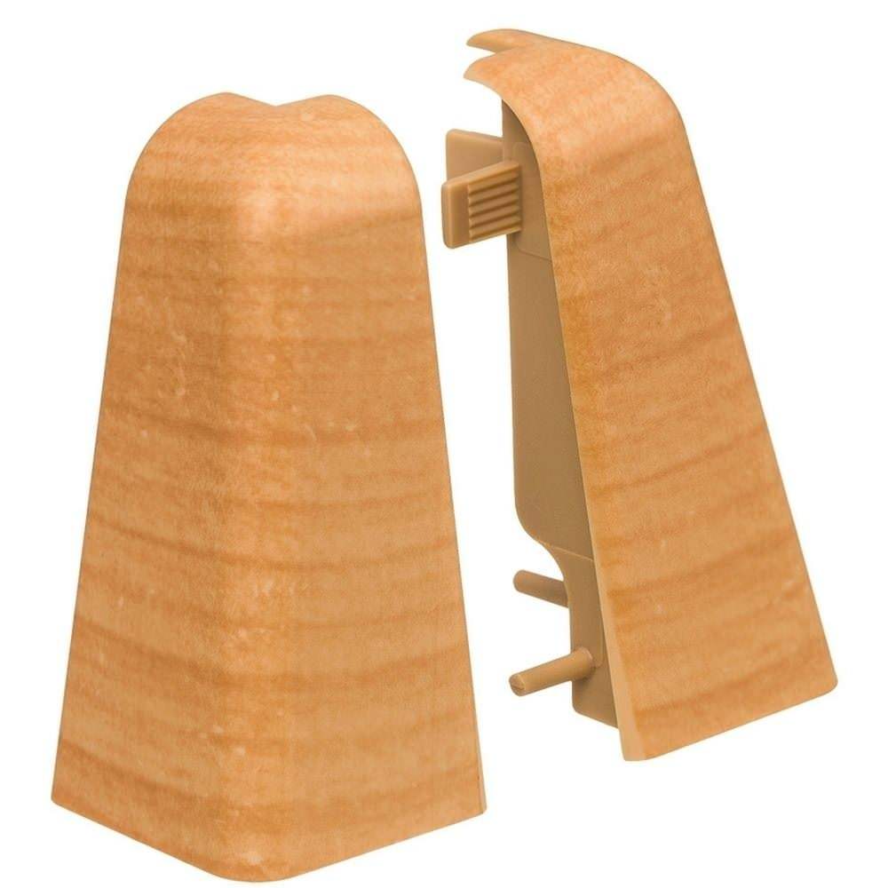 Outside corner plastic for plug-in skirting board 19x58mm (2 pcs./pack) pear golden*