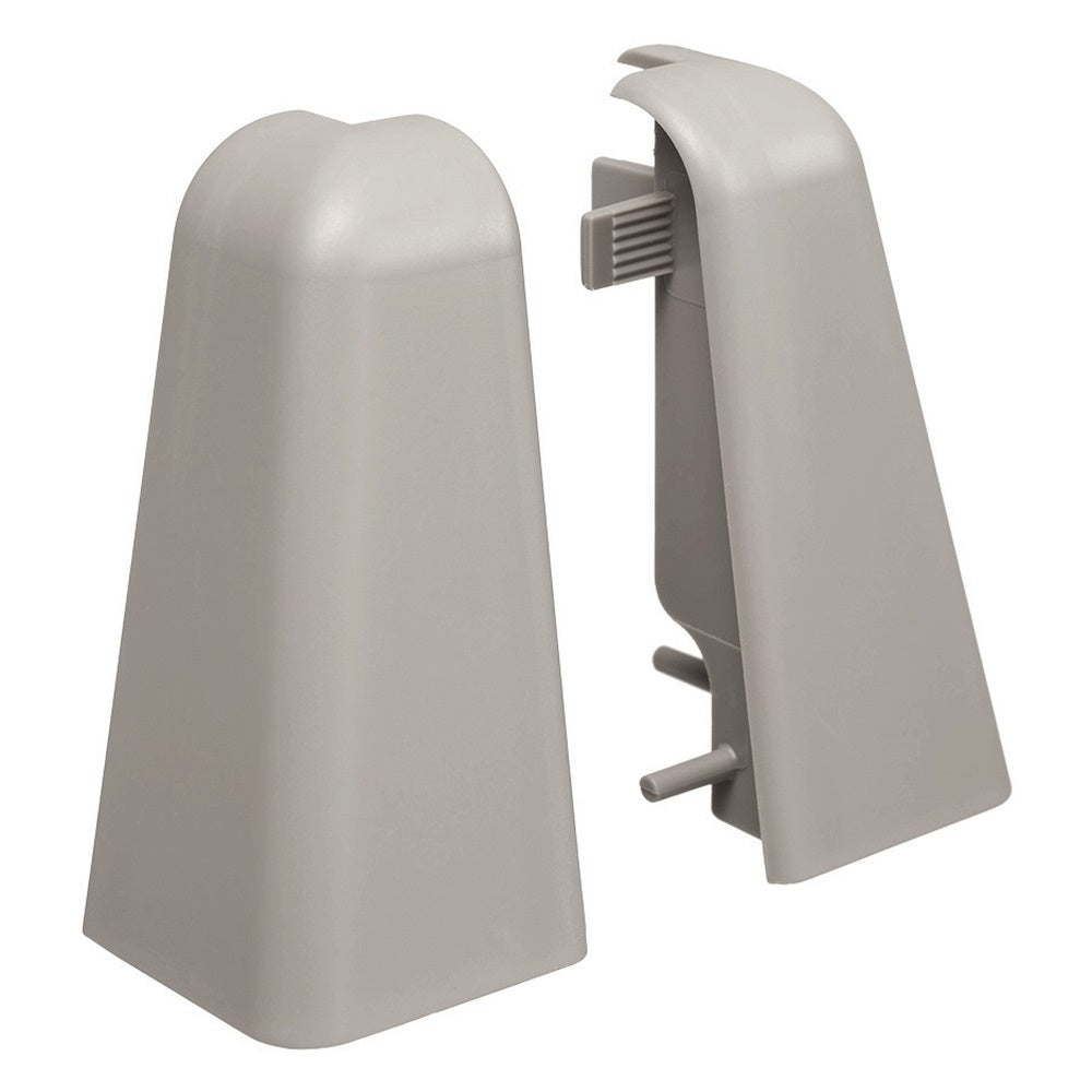 Outside corner plastic for plug-in skirting board 19x58mm (2 pcs./pack) grey