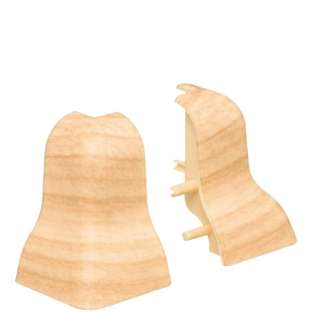 Outside corner plastic for skirting board 19x39mm curved. (2 pcs./pack) maple*