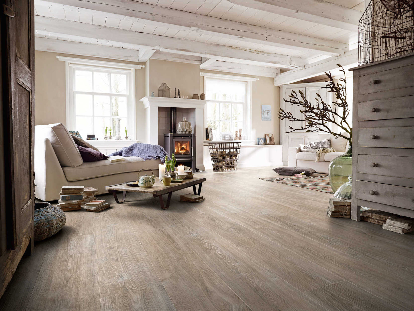 MEISTER | LL 250 | MeisterDesign. laminate | Laminatboden | Eiche weißgrau | 06277 | Porensynchron-Struktur