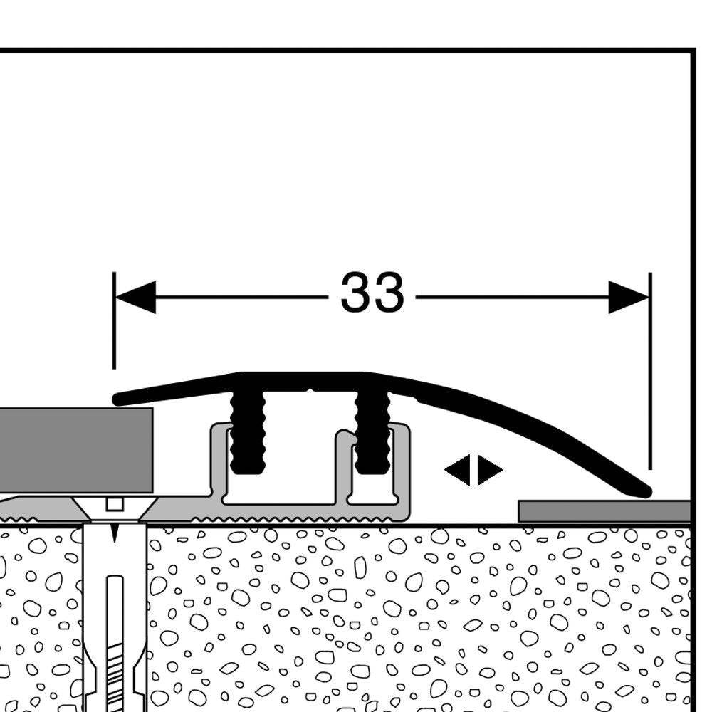 Adaptation profile design clip type 576 100cm