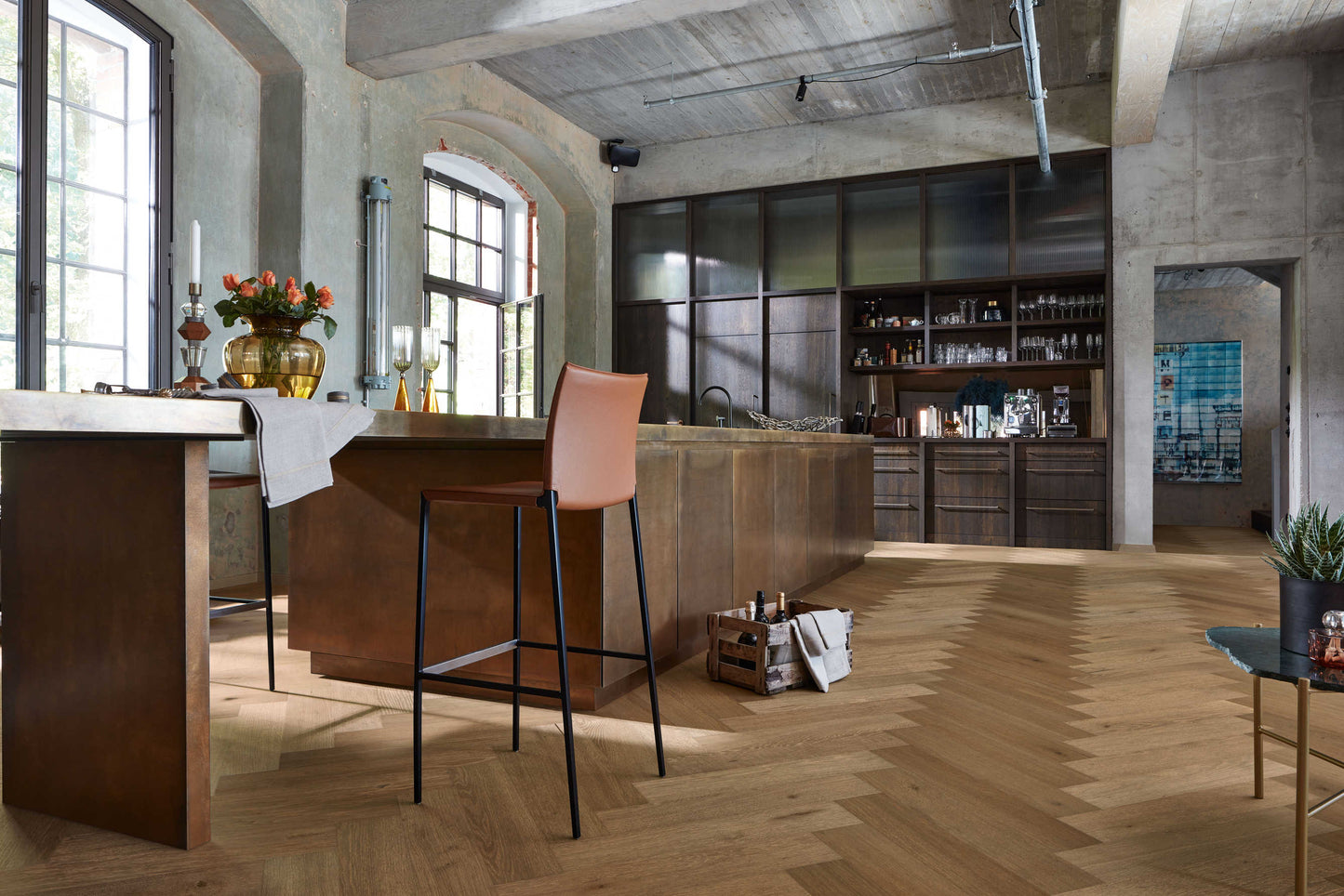 MEISTER | HS 500 | Lindura wooden floor | Oak classic greige | 08931 | brushed | ultra matt varnished
