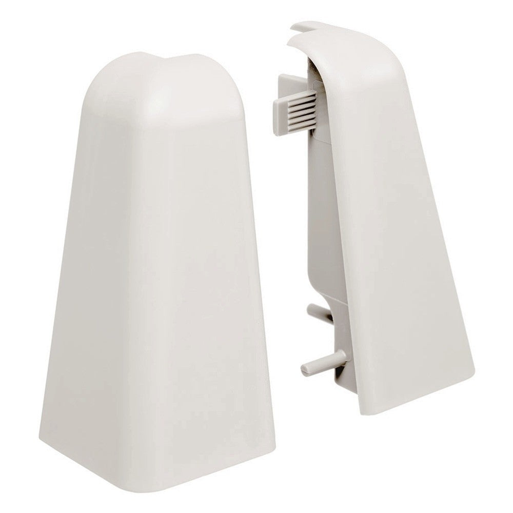 Outside corner plastic for plug-in skirting board 19x58mm (2 pcs./pack) white