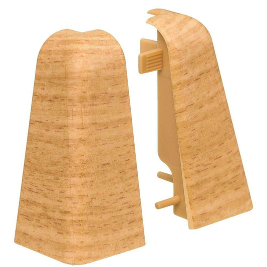 Outside corner plastic for plug-in skirting board 19x58mm (2 pcs./pack) beech*