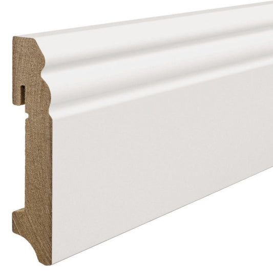 Altdeutsches Profil 18x90mm 2,4m MDF weiß foliert weiß