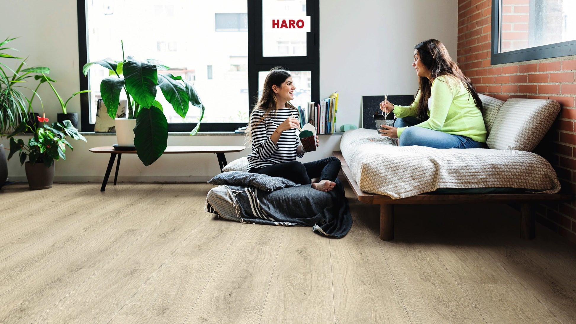 DISANO by HARO LifeAqua Landhausdiele XL 4V Eiche Sheffield cremeweiß* authentic Top Connect