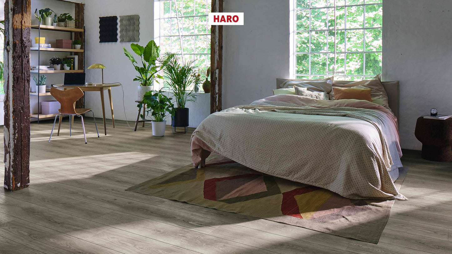 DISANO by HARO LifeAqua Landhausdiele XL 4V Eiche Sheffield grau* authentic Top Connect