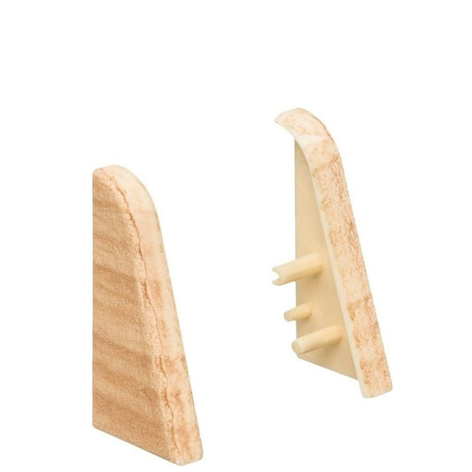 Endkappe Kunststoff für Stecksockelleiste 19x39mm (2 Stk./Pack) Ahorn*