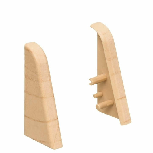 Endkappe Kunststoff für Stecksockelleiste 19x39mm (2 Stk./Pack) Apfel*