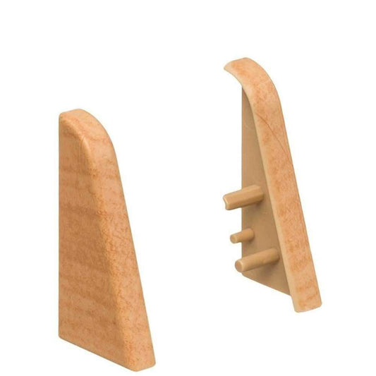 Endkappe Kunststoff für Stecksockelleiste 19x39mm (2 Stk./Pack) Birne golden*