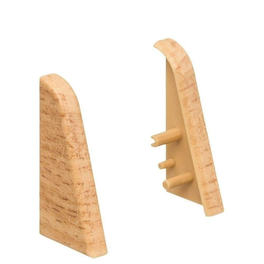 Endkappe Kunststoff für Stecksockelleiste 19x39mm (2 Stk./Pack) Buche*