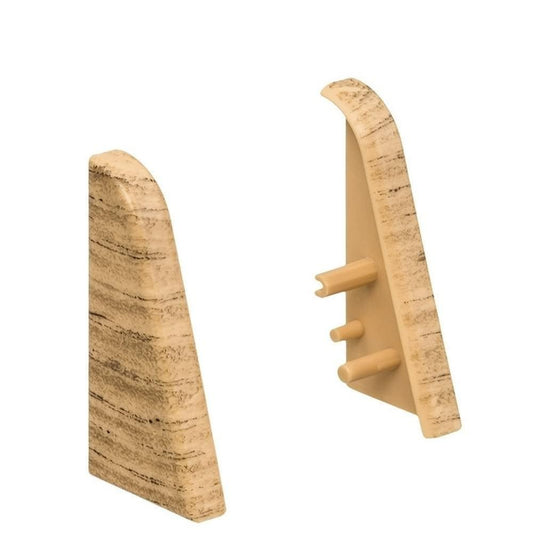 Endkappe Kunststoff für Stecksockelleiste 19x39mm (2 Stk./Pack) Eiche*