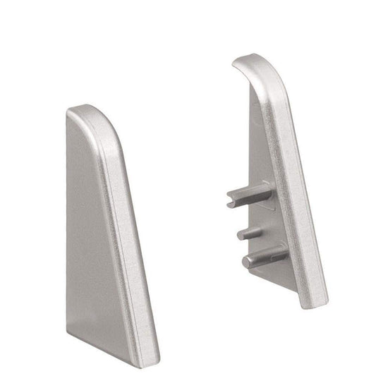 Endkappe Kunststoff für Stecksockelleiste 19x39mm (2 Stk./Pack) silber
