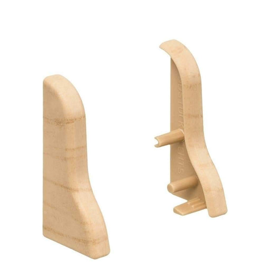 Endkappe Kunststoff für Stecksockelleiste 19x39mm geschwung. (2 Stk./Pack) Apfel*