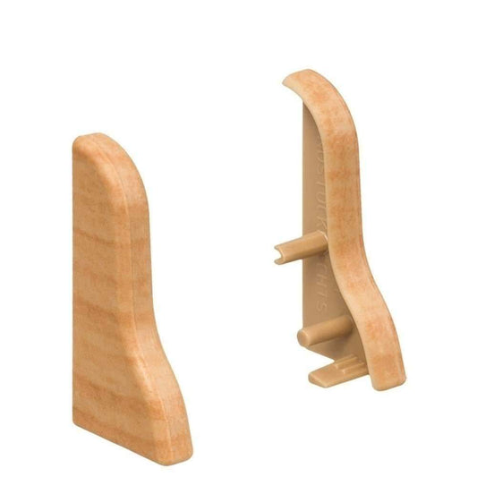 Endkappe Kunststoff für Stecksockelleiste 19x39mm geschwung. (2 Stk./Pack) Birne golden*