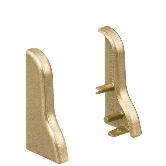 Endkappe Kunststoff für Stecksockelleiste 19x39mm geschwung. (2 Stk./Pack) gold