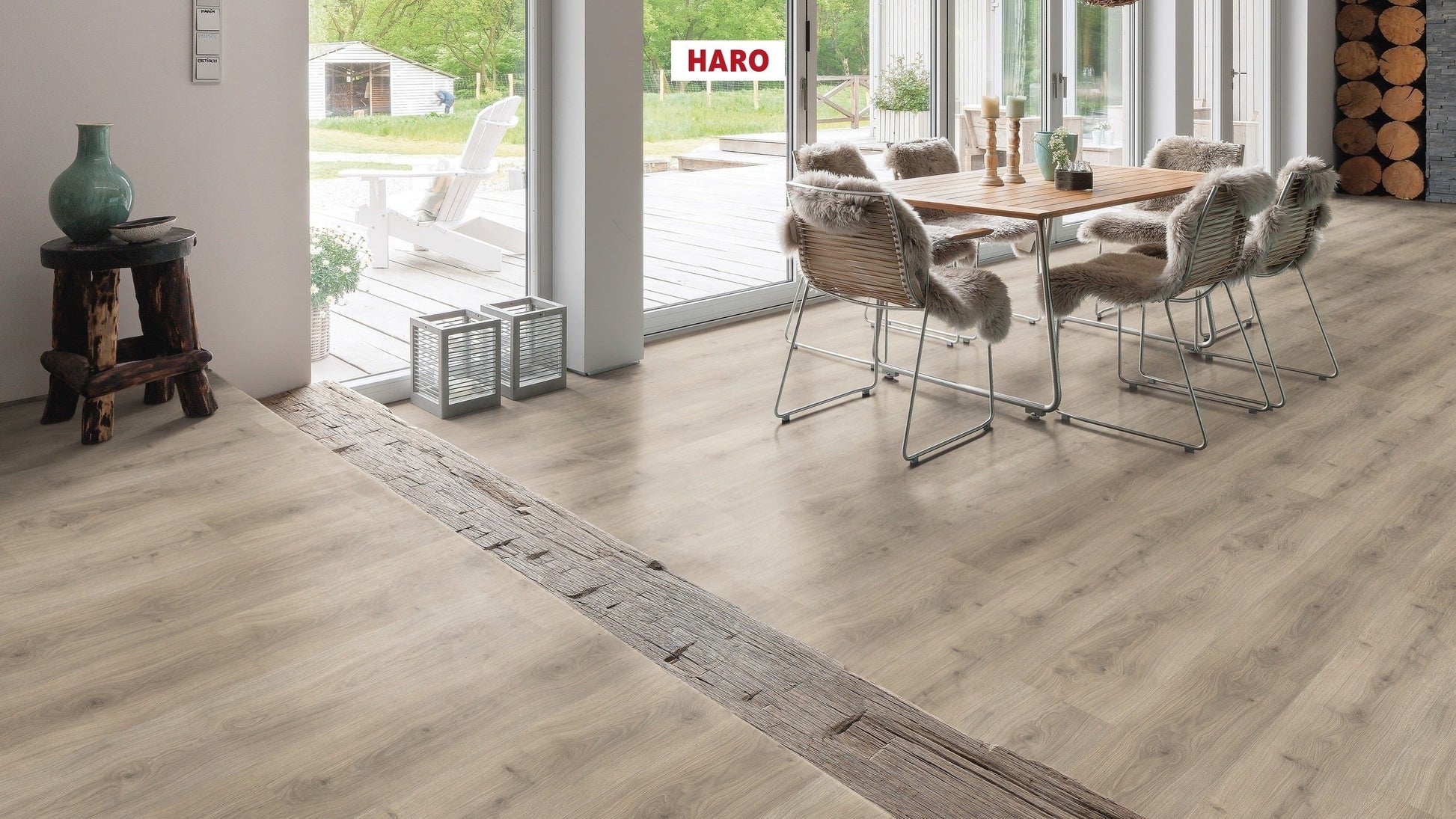 HARO Laminatboden TRITTY 100 Gran Via 4V Eiche Emilia samtgrau* authentic soft Top Connect