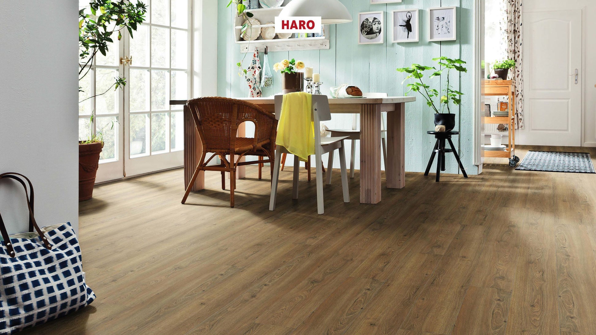 HARO Laminatboden TRITTY 100 Gran Via 4V Eiche Flavia natur* authentic Silent Pro Top Connect