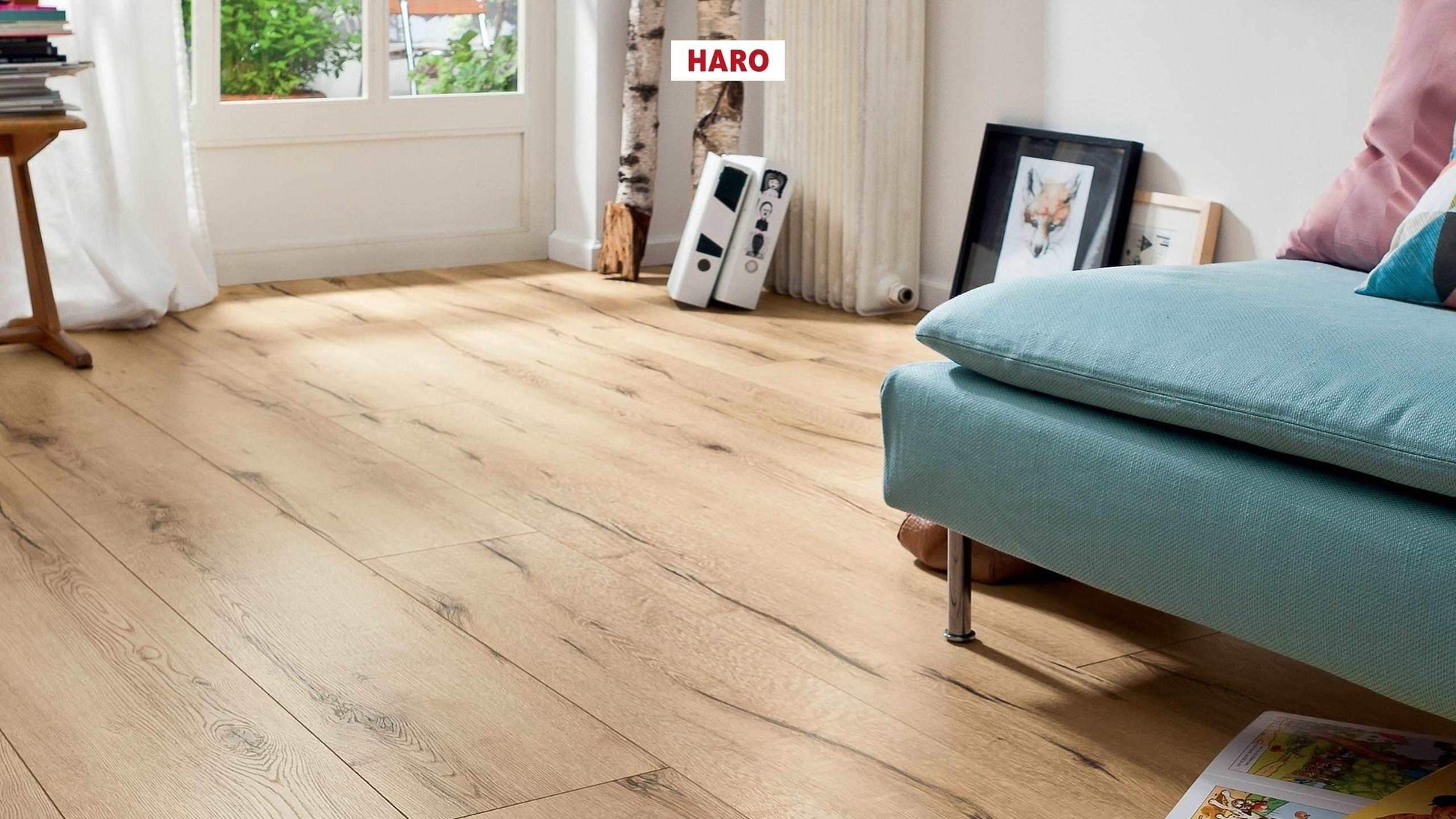 HARO Laminatboden TRITTY 100 Gran Via 4V Eiche italica creme* authentic Silent CT Top Connect