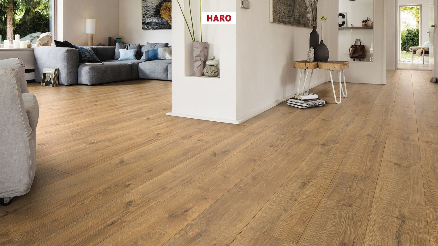 HARO Laminatboden TRITTY 100 Gran Via 4V Eiche Portland natur* authentic Silent CT Top Connect
