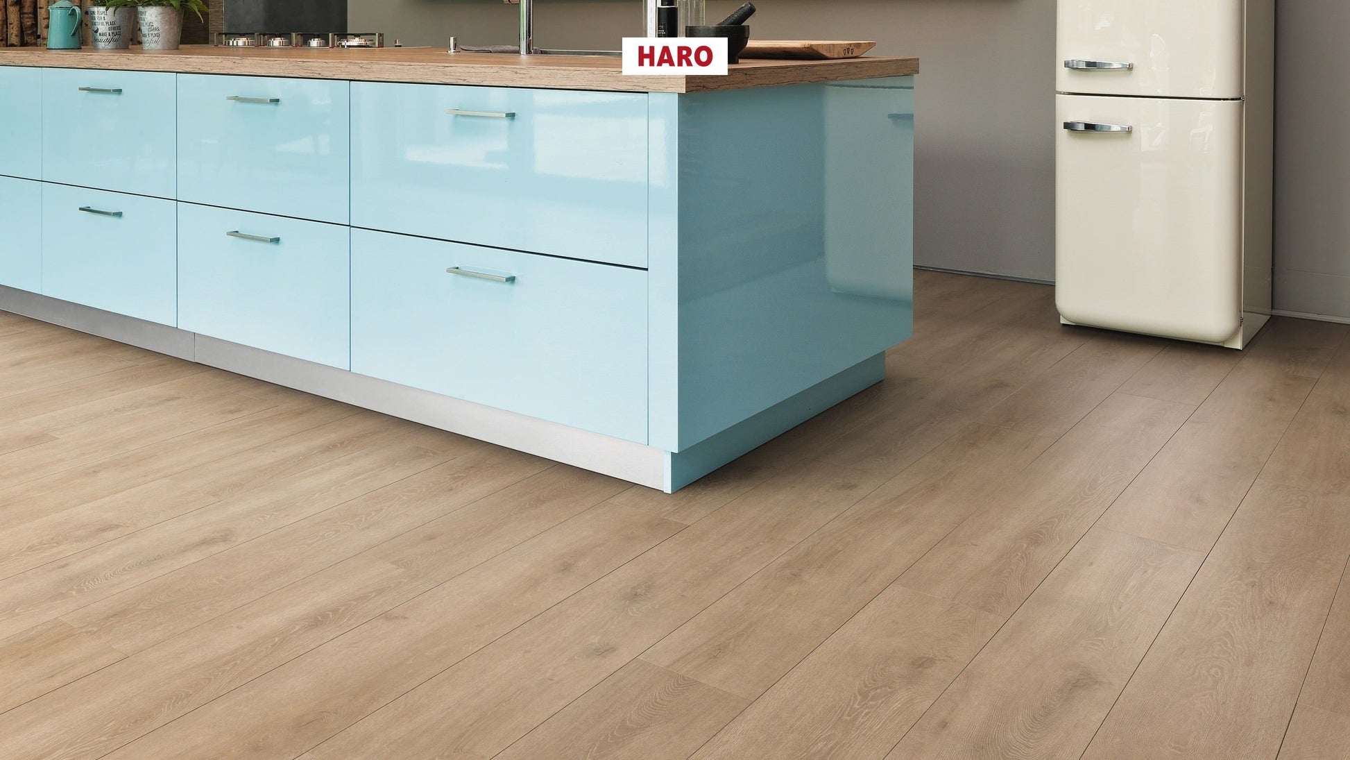HARO Laminatboden TRITTY 100 Gran Via 4V Eiche Veneto crema* authentic matt Top Connect