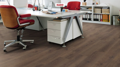 HARO Laminatboden TRITTY 100 Landhausdiele 4V Eiche Contura geräuchert* authentic Silent CT Top Connect
