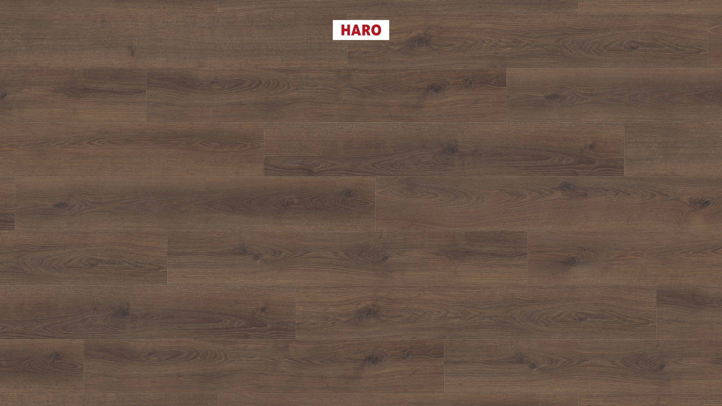 HARO Laminatboden TRITTY 100 Landhausdiele 4V Eiche Contura geräuchert* authentic Silent CT Top Connect