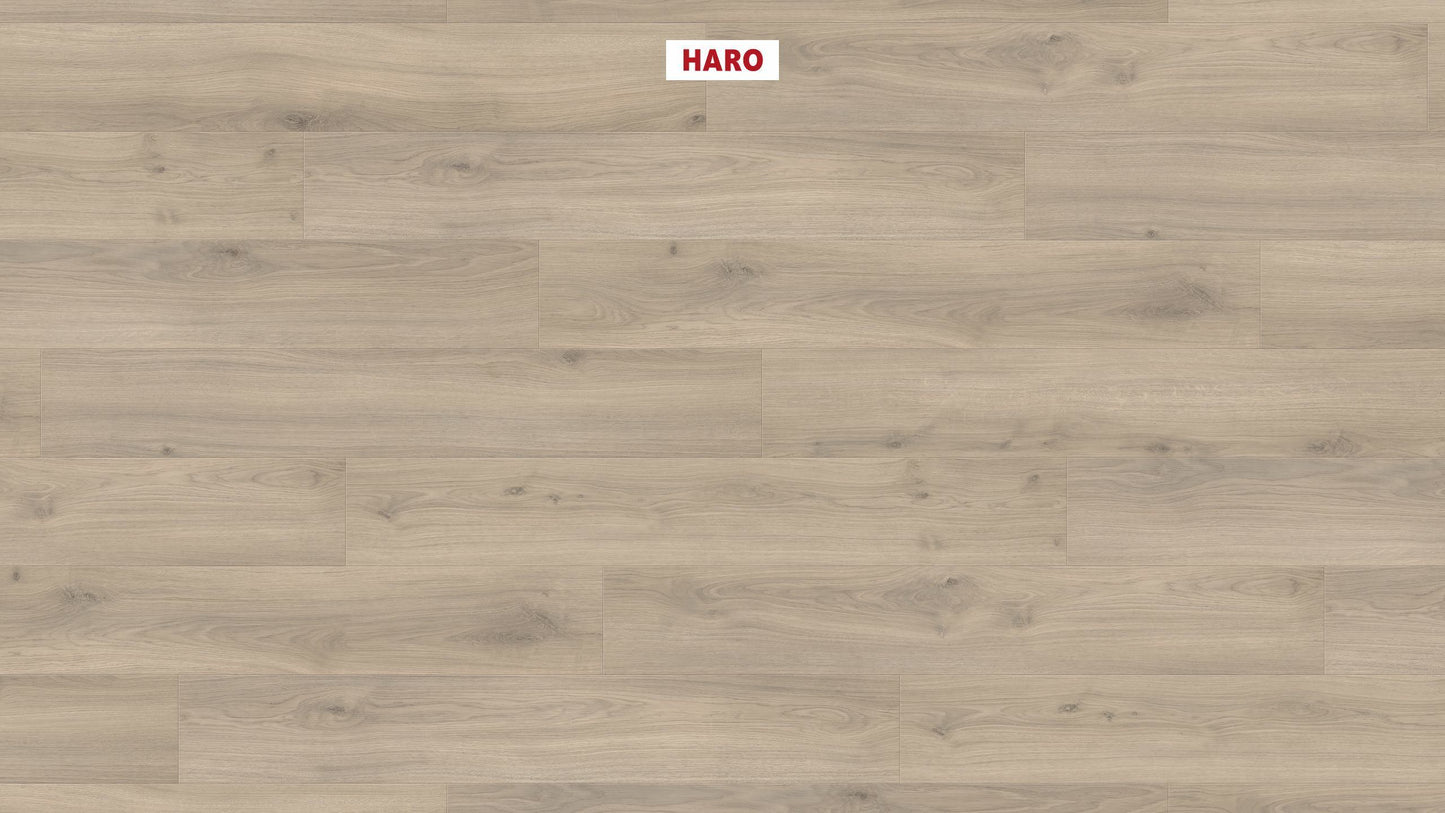 HARO Laminatboden TRITTY 100 Landhausdiele 4V Eiche Emilia samtgrau* authentic soft Silent CT Top Connect