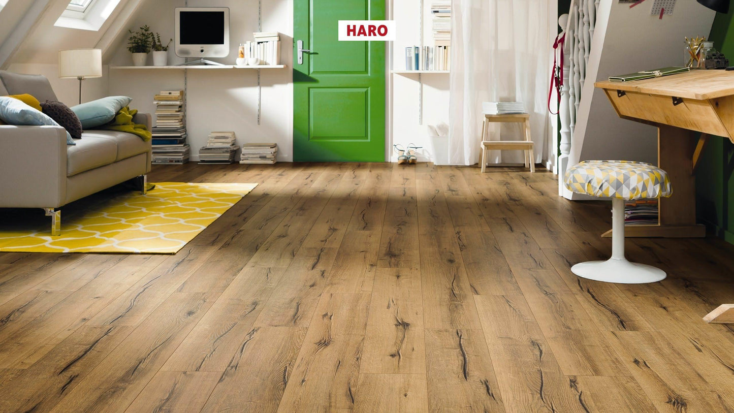 HARO Laminatboden TRITTY 100 Landhausdiele 4V Eiche italica natur* authentic Silent Pro Top Connect