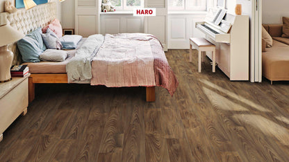 HARO Laminatboden TRITTY 100 Landhausdiele 4V Nussbaum Vario* authentic soft Silent CT Top Connect
