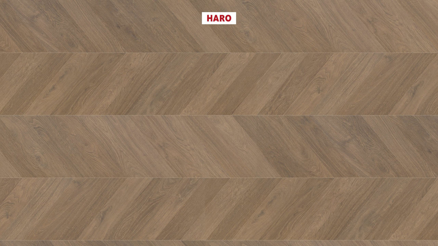 HARO Laminatboden TRITTY 200 Aqua Chevron 4VM Eiche geräuchert* authentic Lock Connect plus