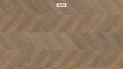 HARO Laminatboden TRITTY 200 Aqua Chevron 4VM Eiche geräuchert* authentic Lock Connect plus