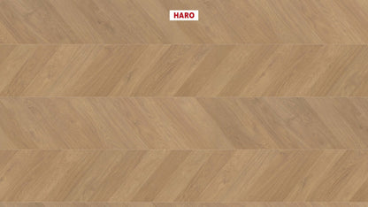 HARO Laminatboden TRITTY 200 Aqua Chevron 4VM Eiche Natur* authentic Lock Connect plus