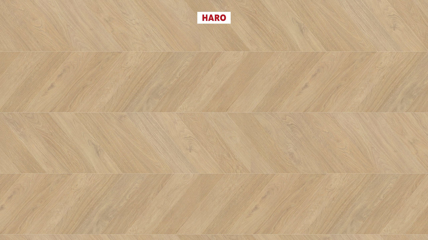 HARO Laminatboden TRITTY 200 Aqua Chevron 4VM Eiche puro* authentic Lock Connect plus