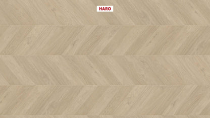 HARO Laminatboden TRITTY 200 Aqua Chevron 4VM Eiche weiß* authentic Lock Connect plus