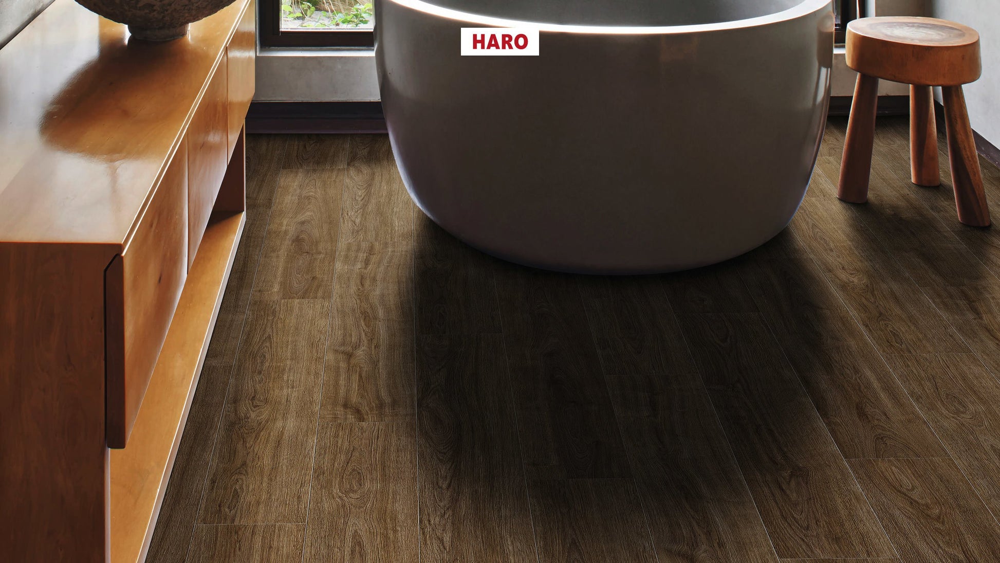HARO Laminatboden TRITTY 200 Aqua Landhausdiele 4V Eiche Eleganza geräuchert* authentic Silent Pro Top Connect
