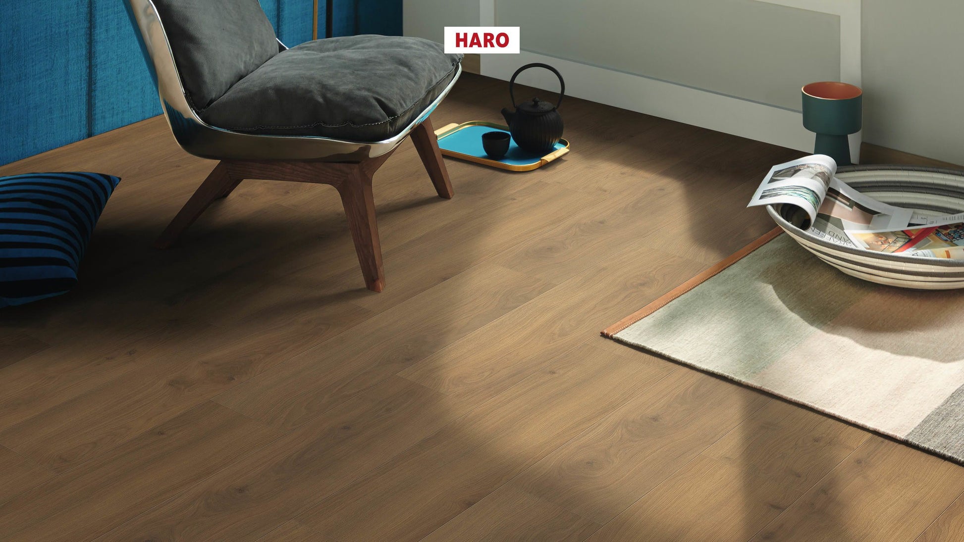 HARO Laminatboden TRITTY 200 Aqua Landhausdiele 4V Eiche Emilia Honig* authentic soft Silent Pro Top Connect