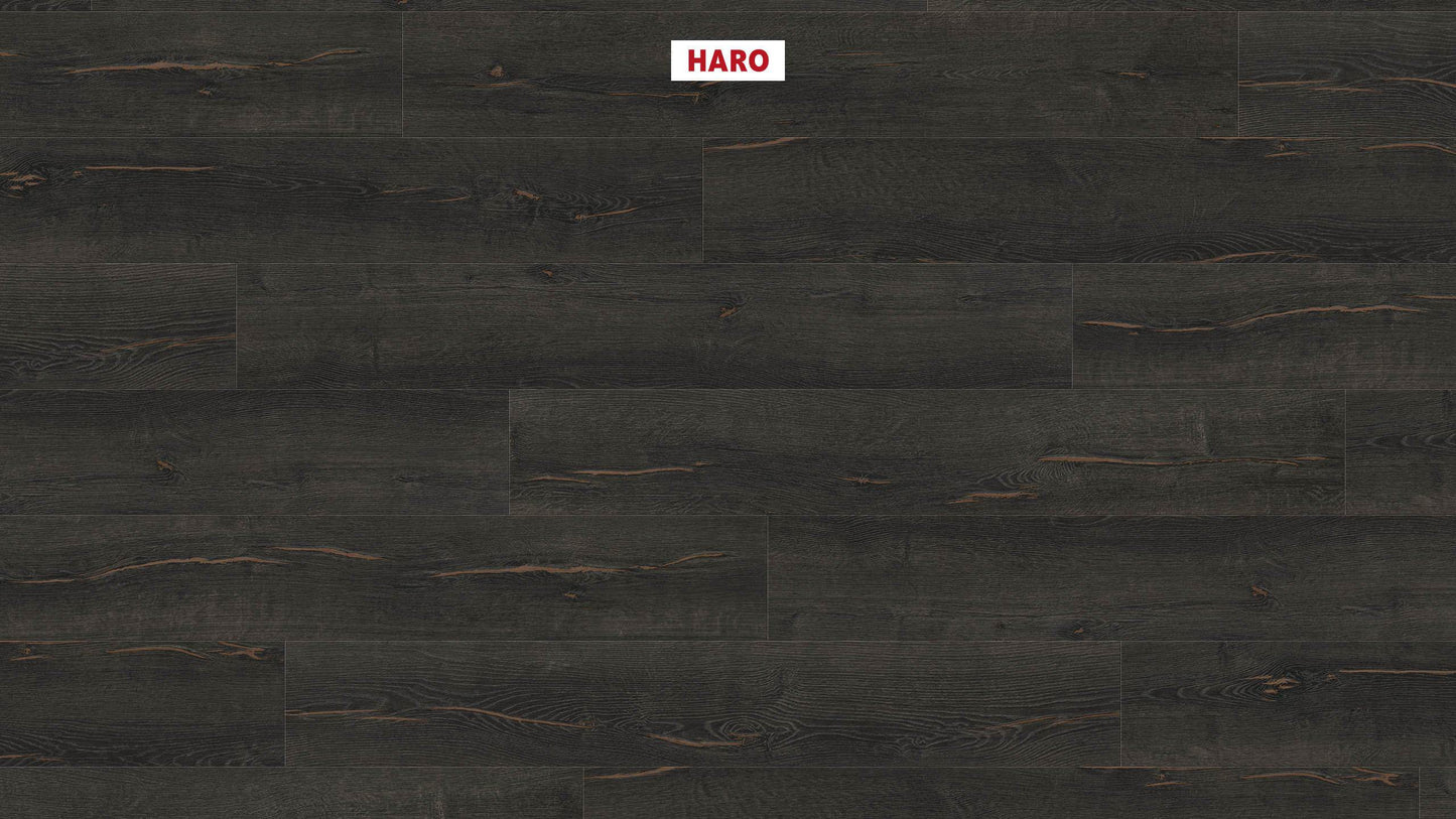 HARO Laminatboden TRITTY 200 Aqua Landhausdiele 4V Eiche Metallic schwarz* authentic Top Connect