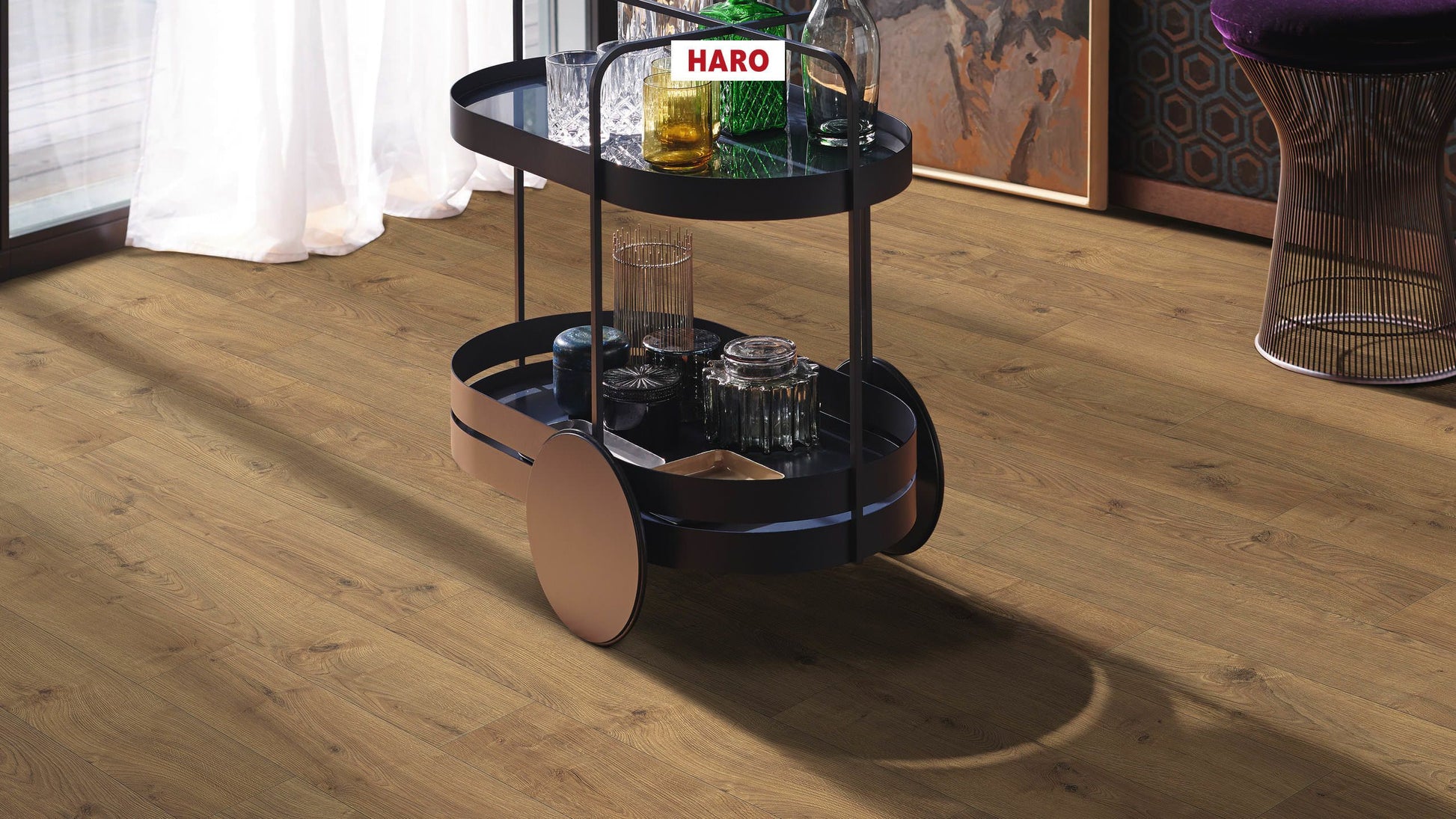 HARO Laminatboden TRITTY 200 Aqua Landhausdiele 4V Eiche Portland natur* authentic Silent Pro Top Connect